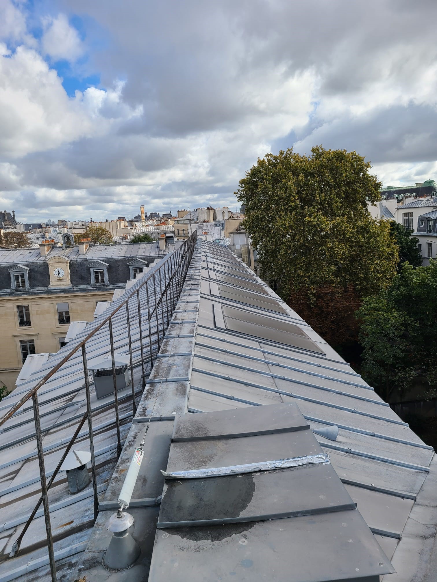 Pose de capot en zinc par la société Astrali, experte en toiture