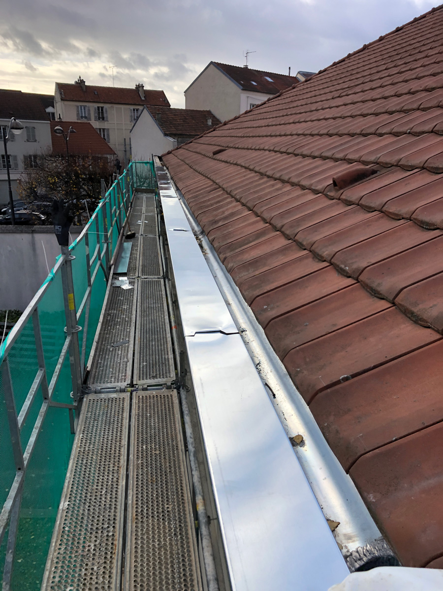 Modification des évacuations d'eau fluviales par les équipe d'Astrali - IDF